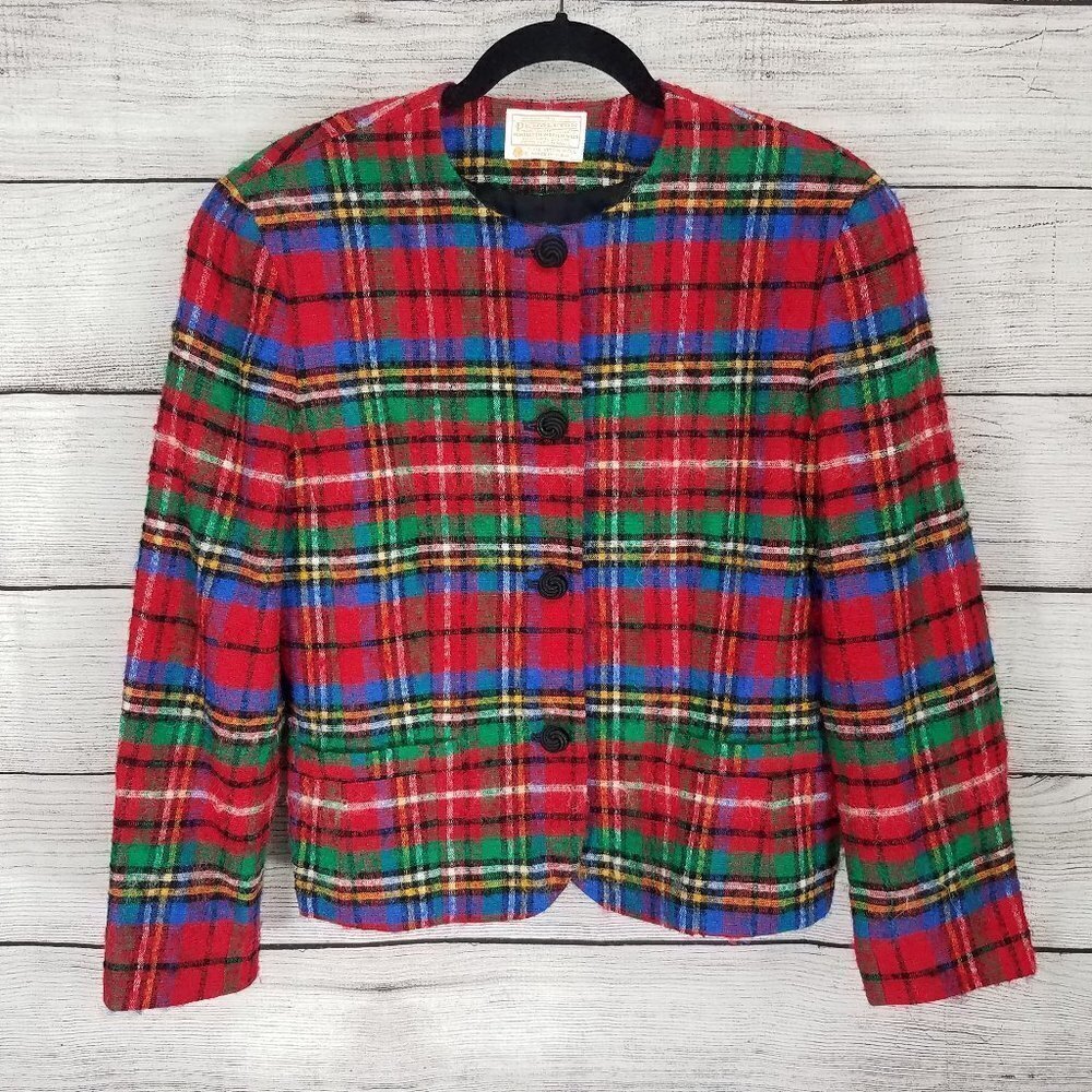 Vintage Pendleton 10 Pure Virgin Wool Plaid Jacket Blazer